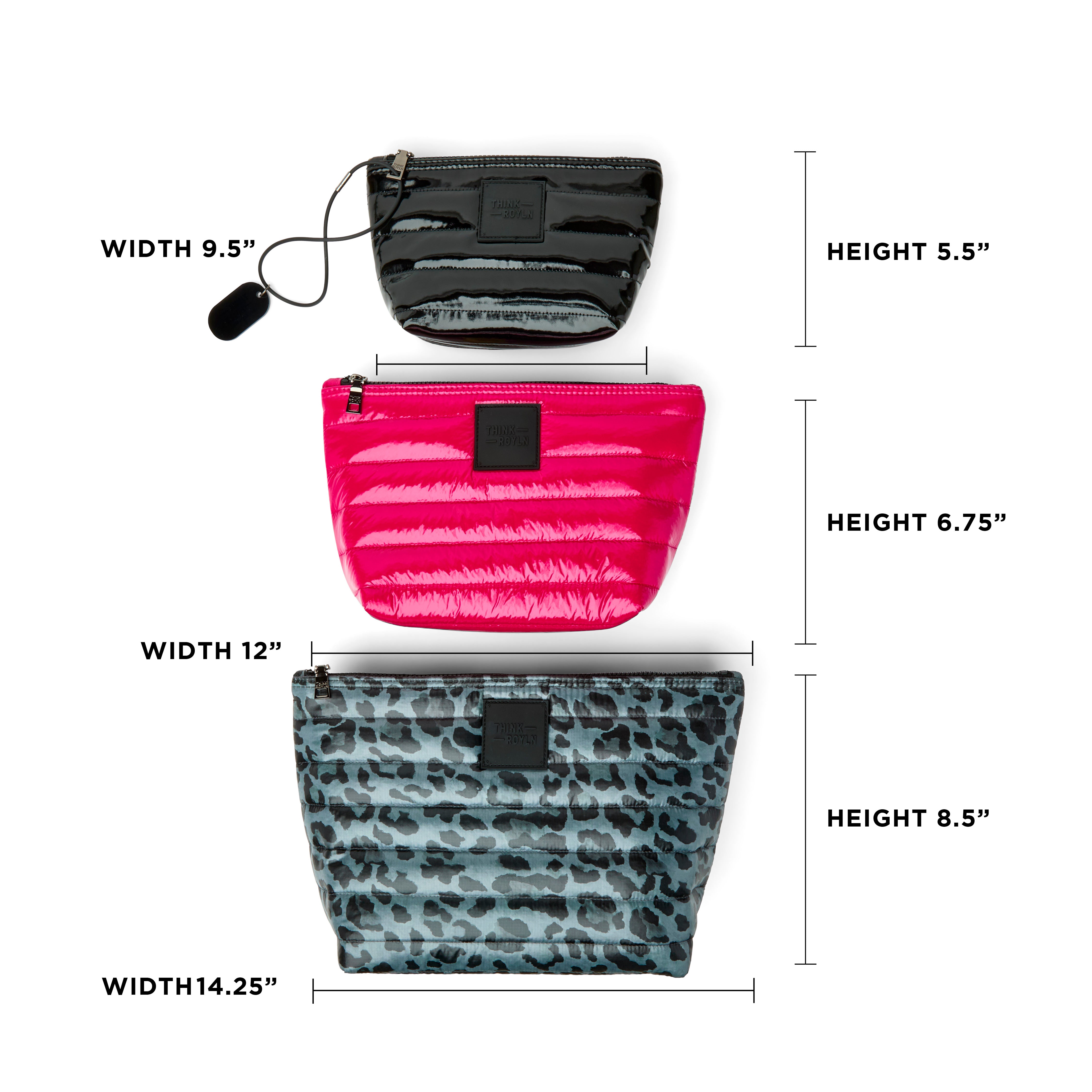 Smokey Leopard Glossy Fuchsia and Black Patent