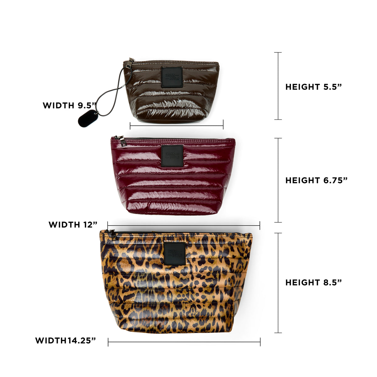 Leopard Glossy Deep Burgundy and Glossy Chocolate