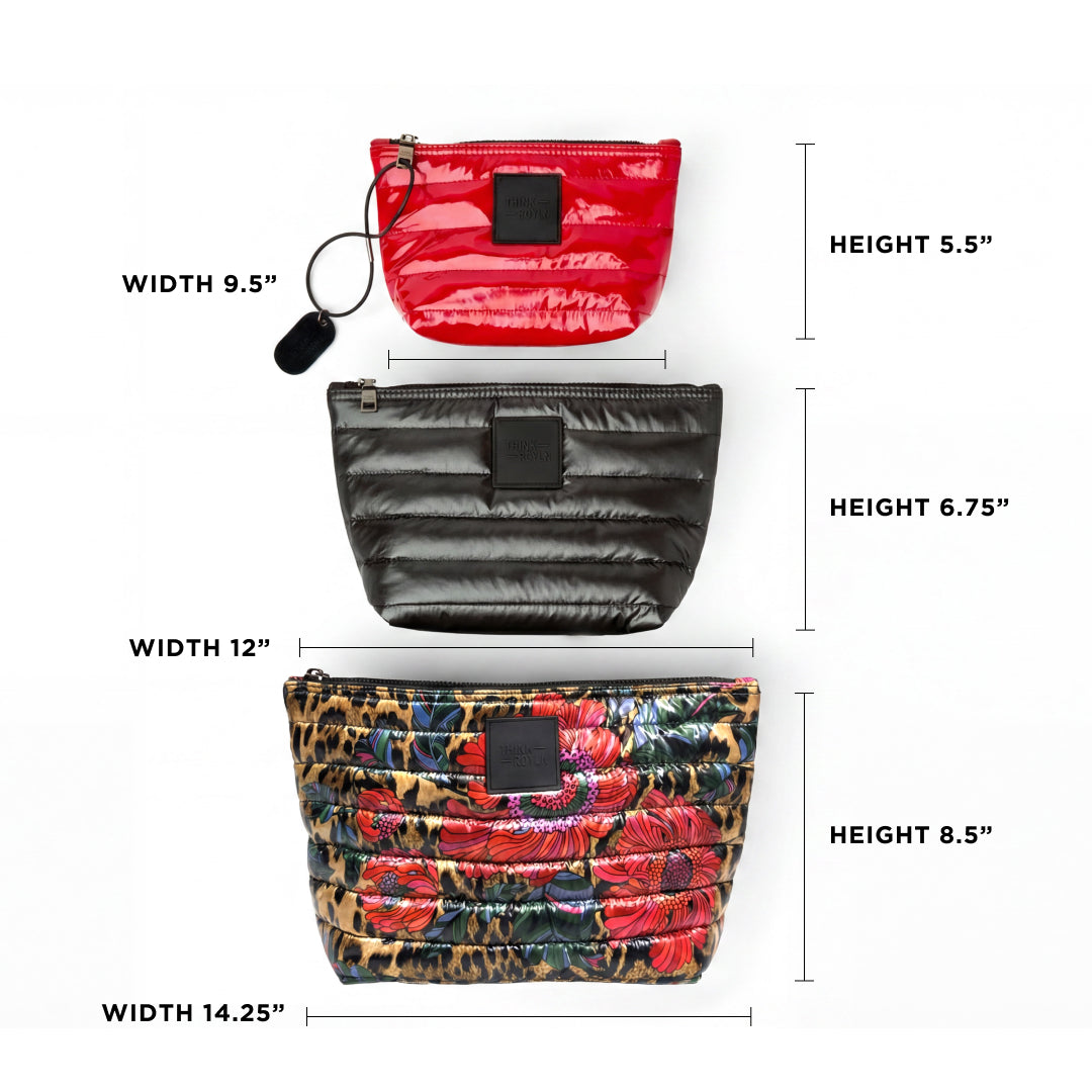 Leopard Floral Pearl Black and Lipstick Patent