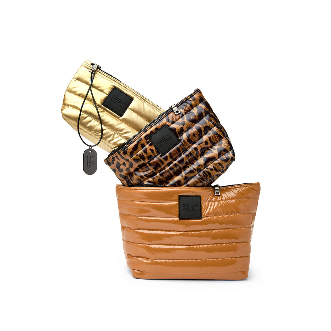 Glossy Nude Pearl Leopard and Mineral Gold