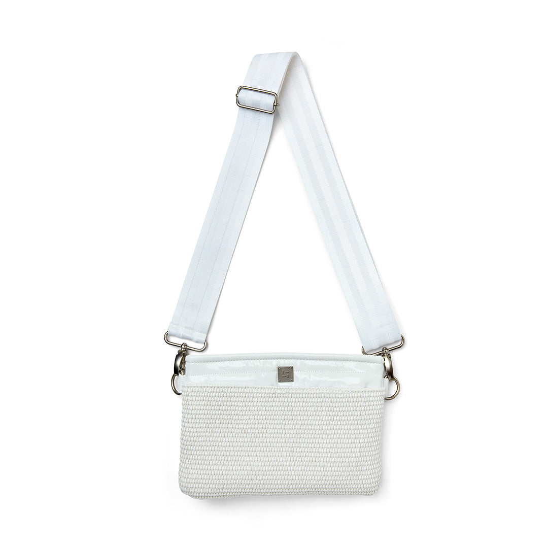 White Raffia and White Patent