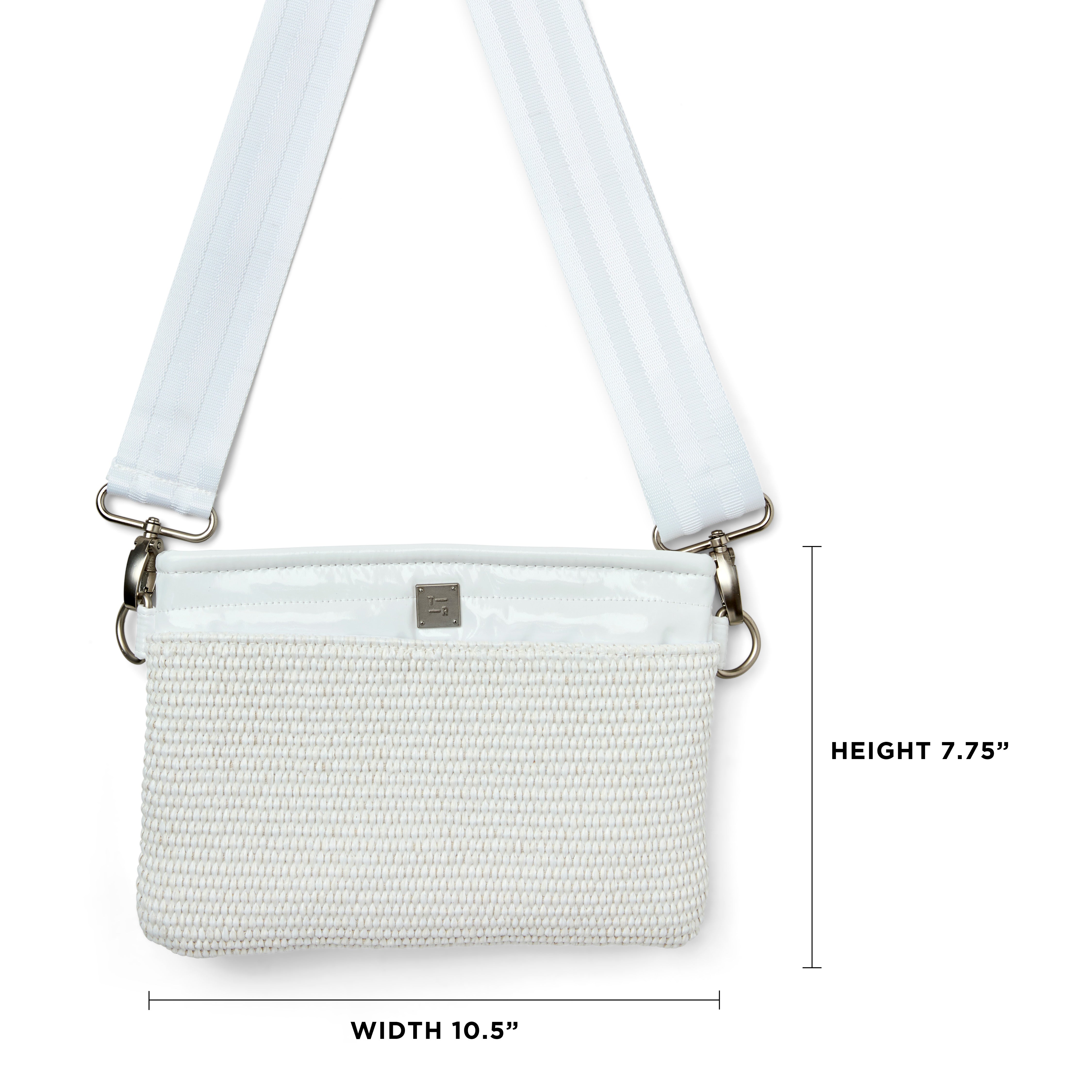 White Raffia and White Patent