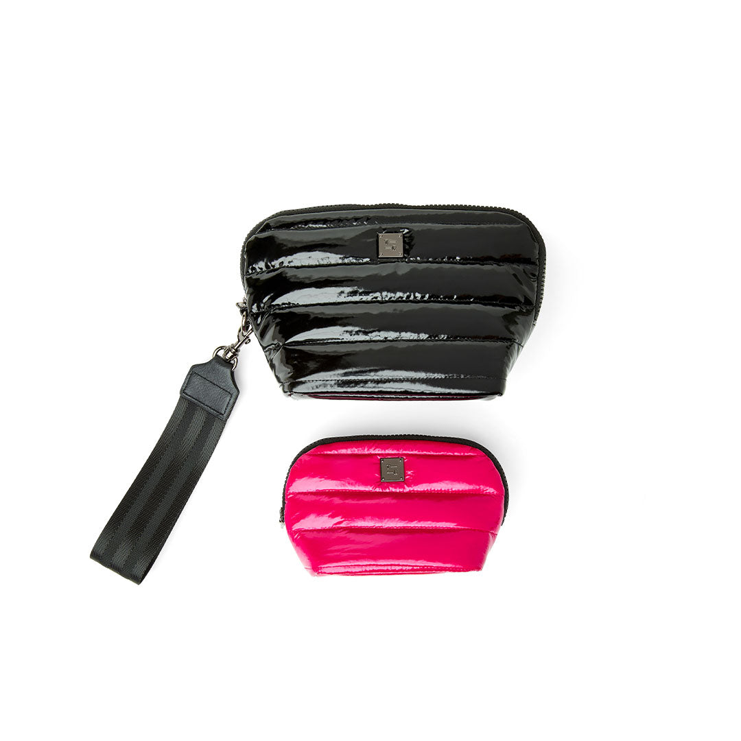 Black Patent and Glossy Fuchsia