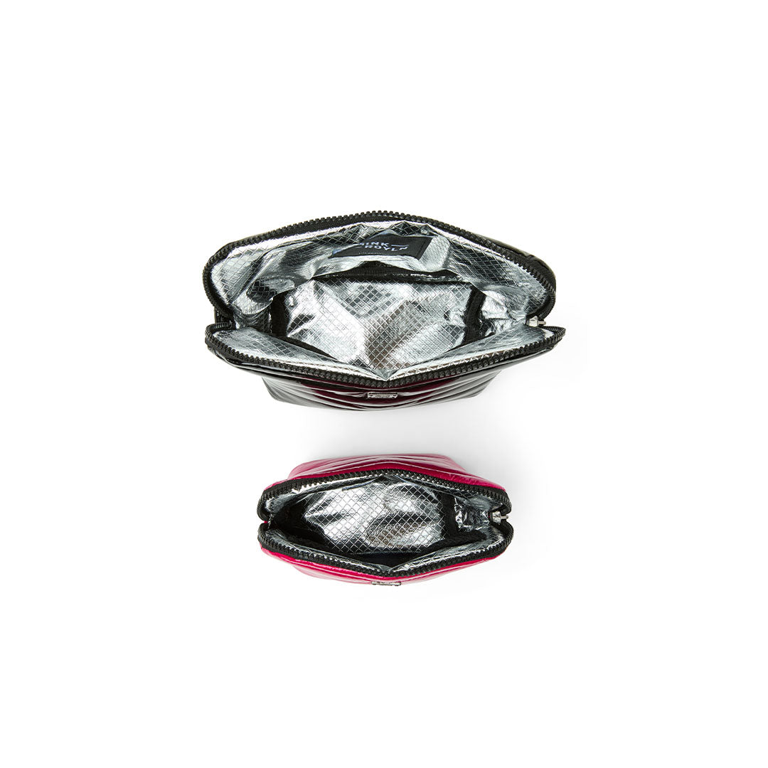 Black Patent and Glossy Fuchsia