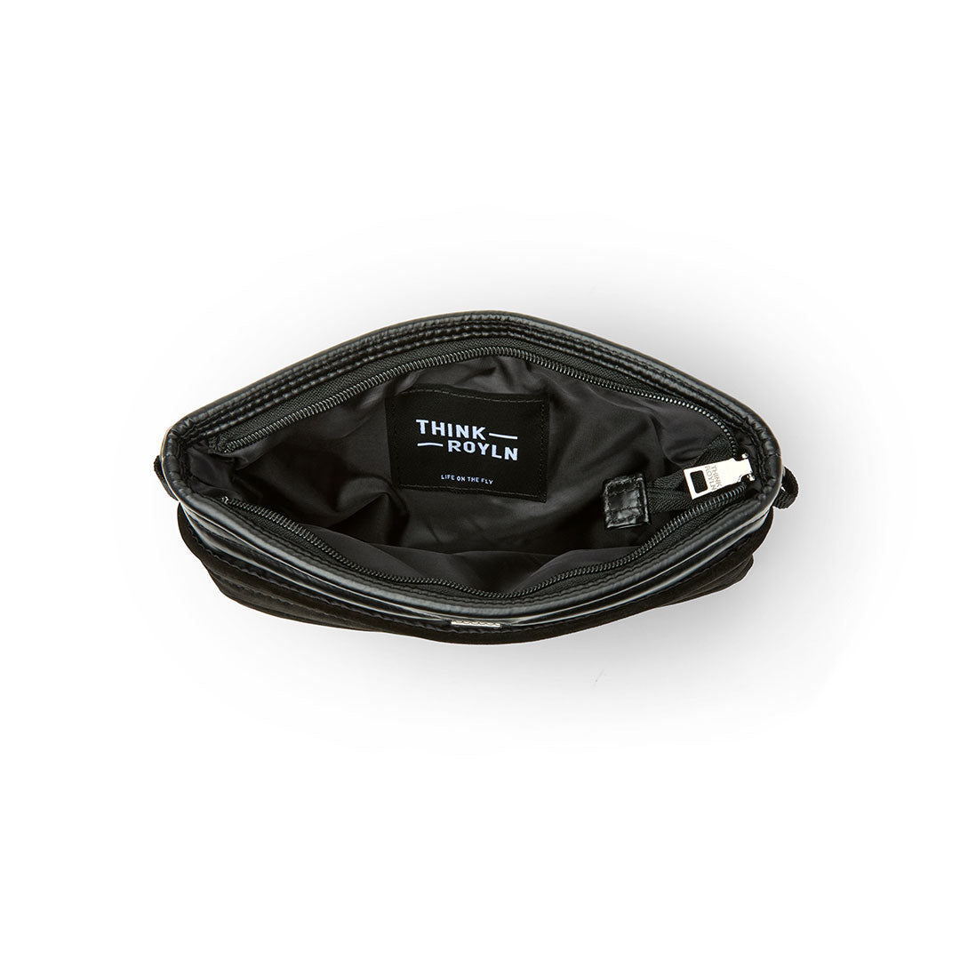 Black Luxe Suede and Pearl Black