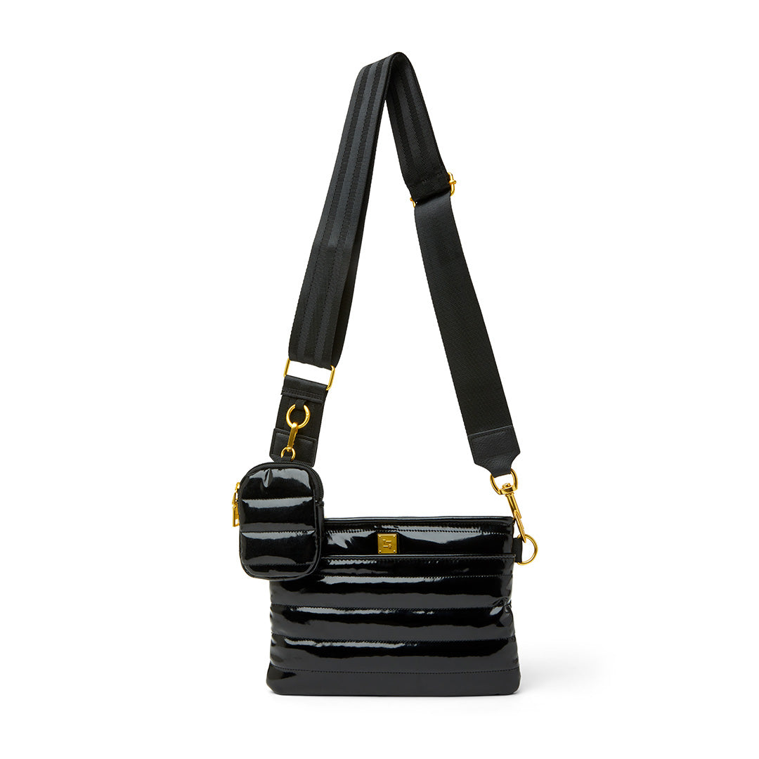 Black Patent with Gold