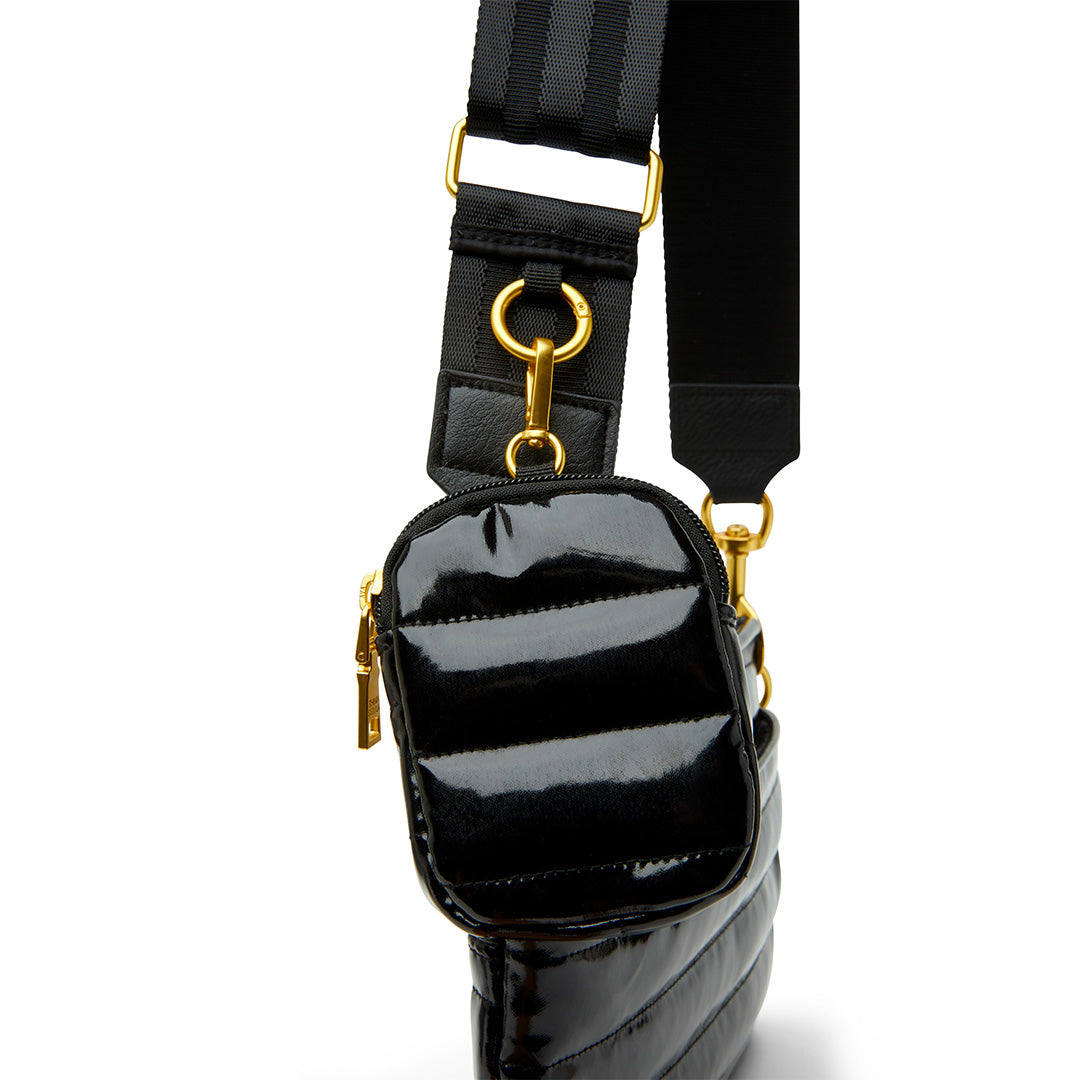 Black Patent with Gold