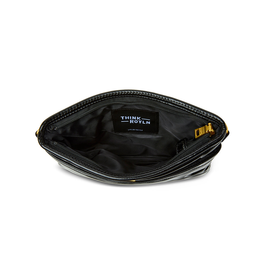 Black Patent with Gold