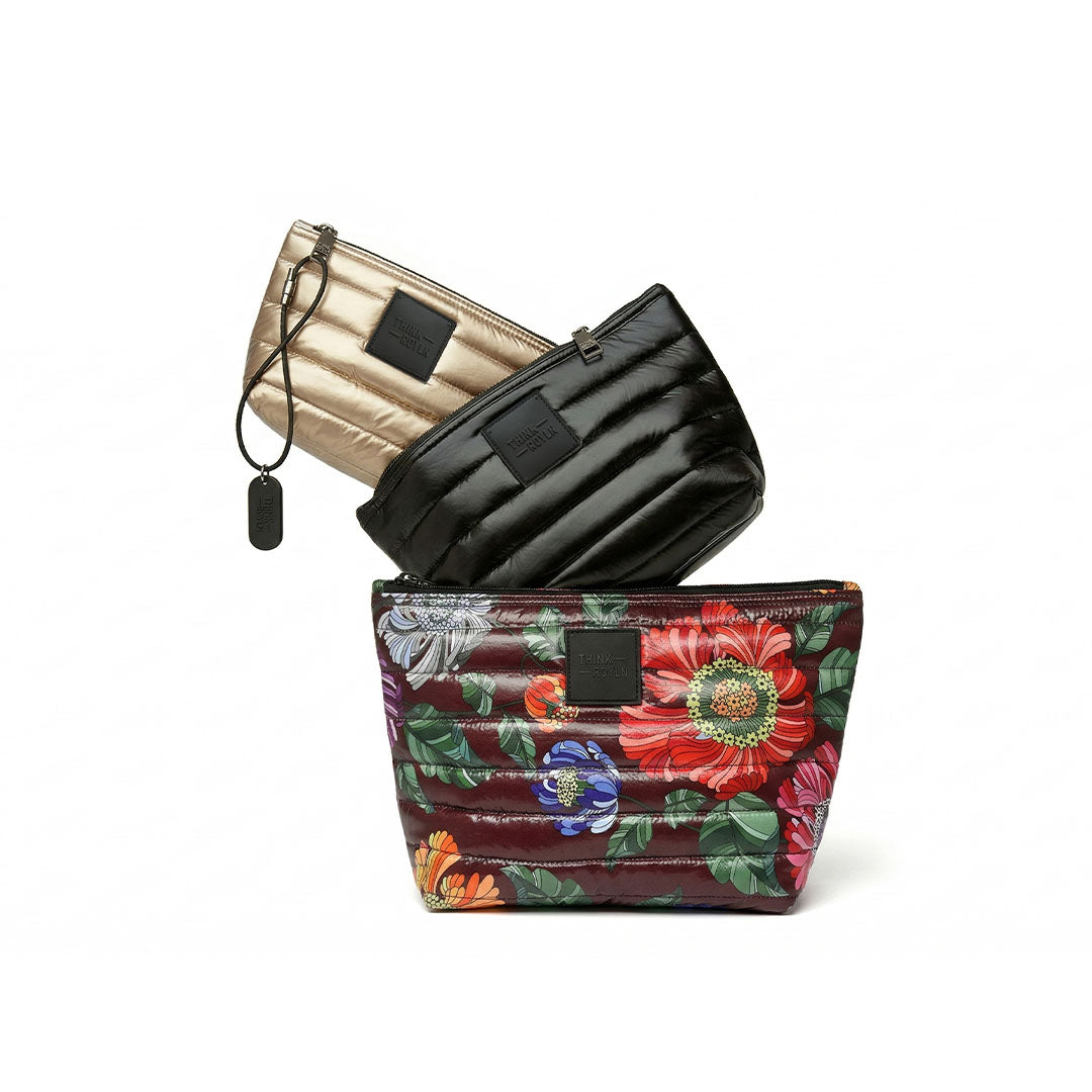 Burgundy Floral Pearl Black and Pearl Cashmere