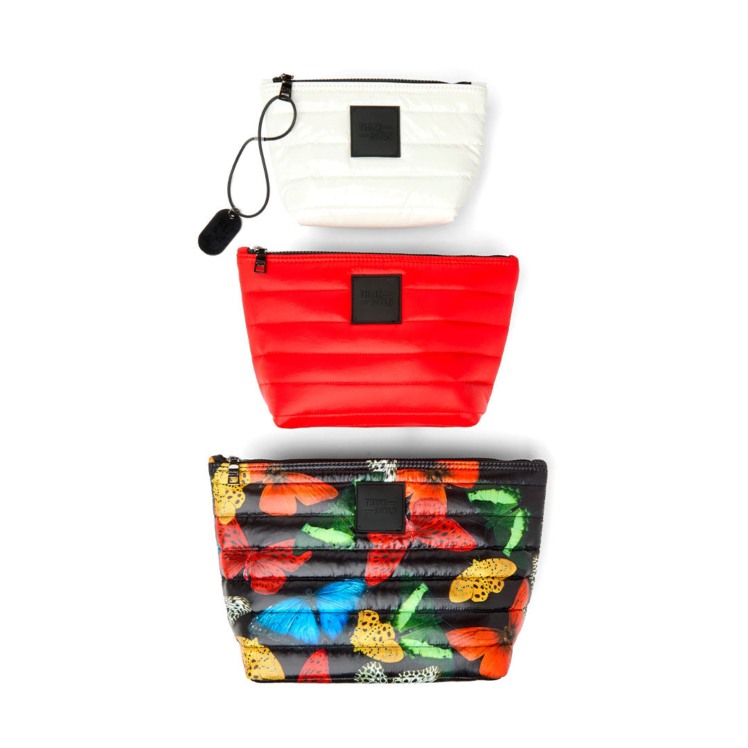 Butterfly Glossy Poppy and Ivory Patent