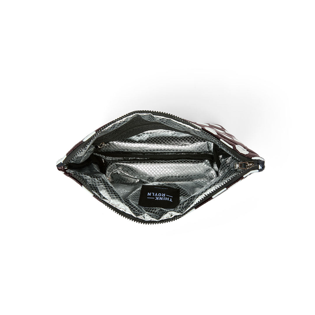 Chocolate Polka Dot Pearl Cashmere and Ivory Patent