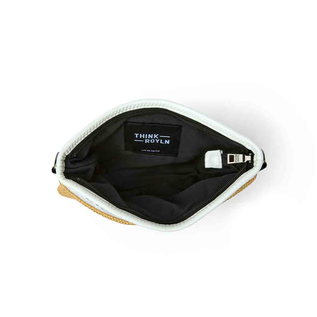 Dune Raffia and White Patent