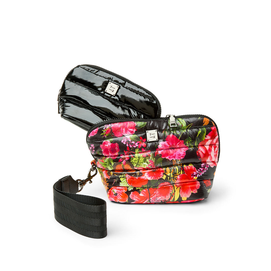 Floral and Black Patent