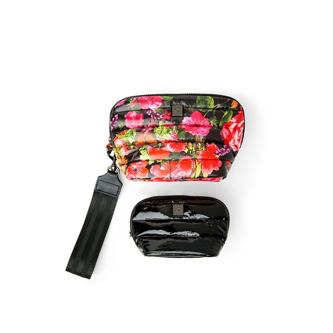 Floral and Black Patent