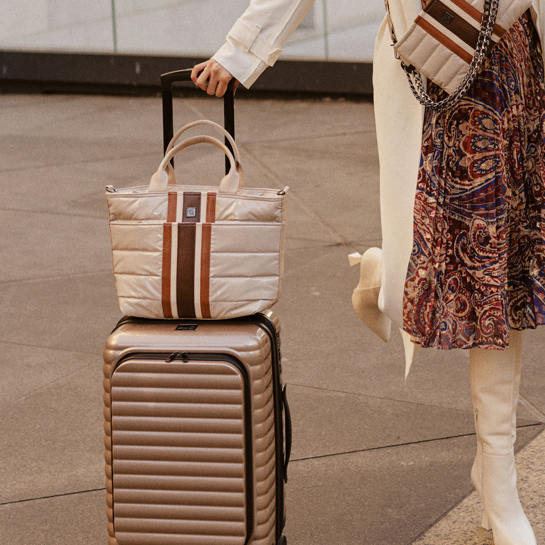 Blonde Patent And Colorblock Luxe Stripe