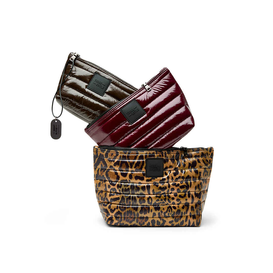 Pearl Leopard Glossy Deep Burgundy & Glossy Chocolate