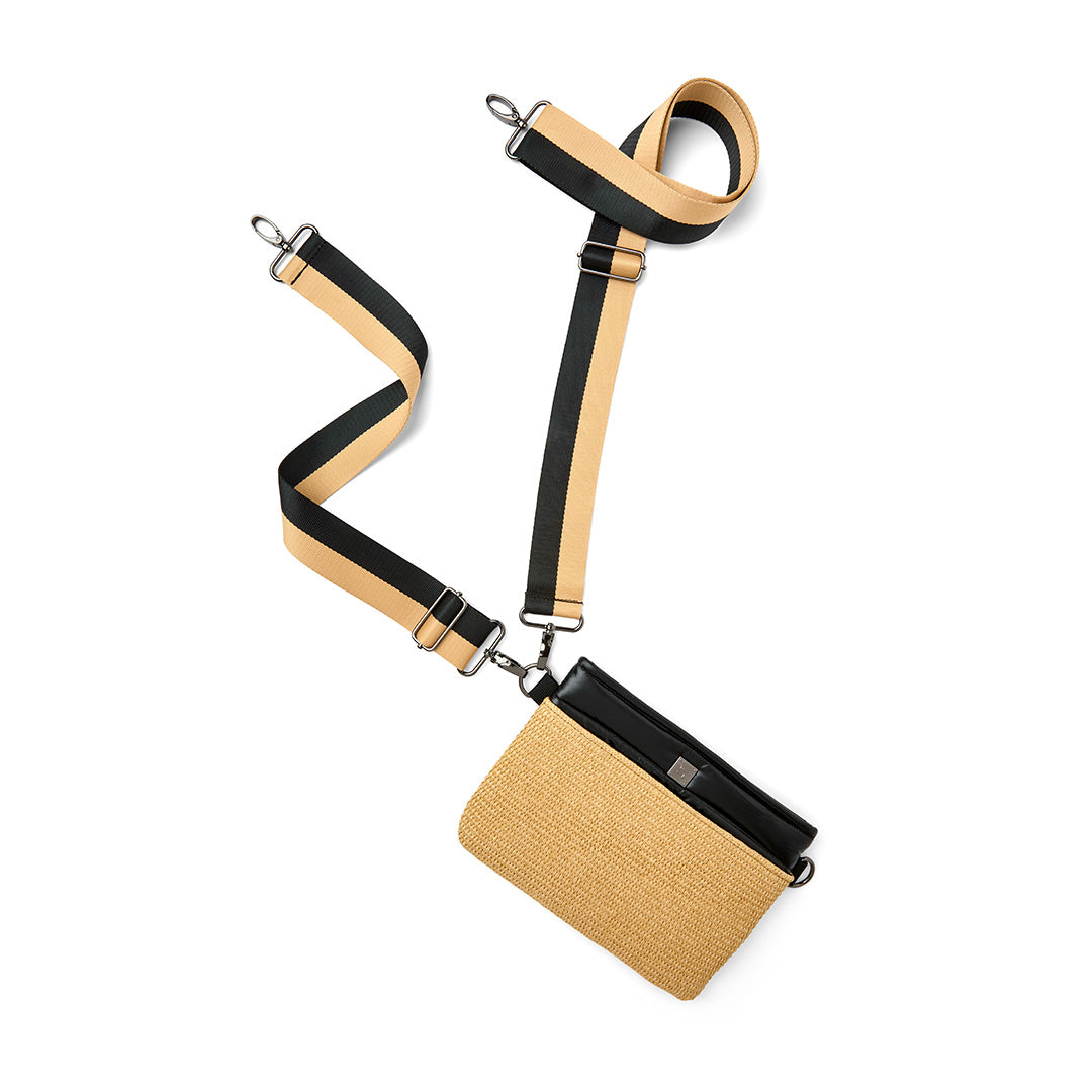 Dune Raffia and Pearl Black