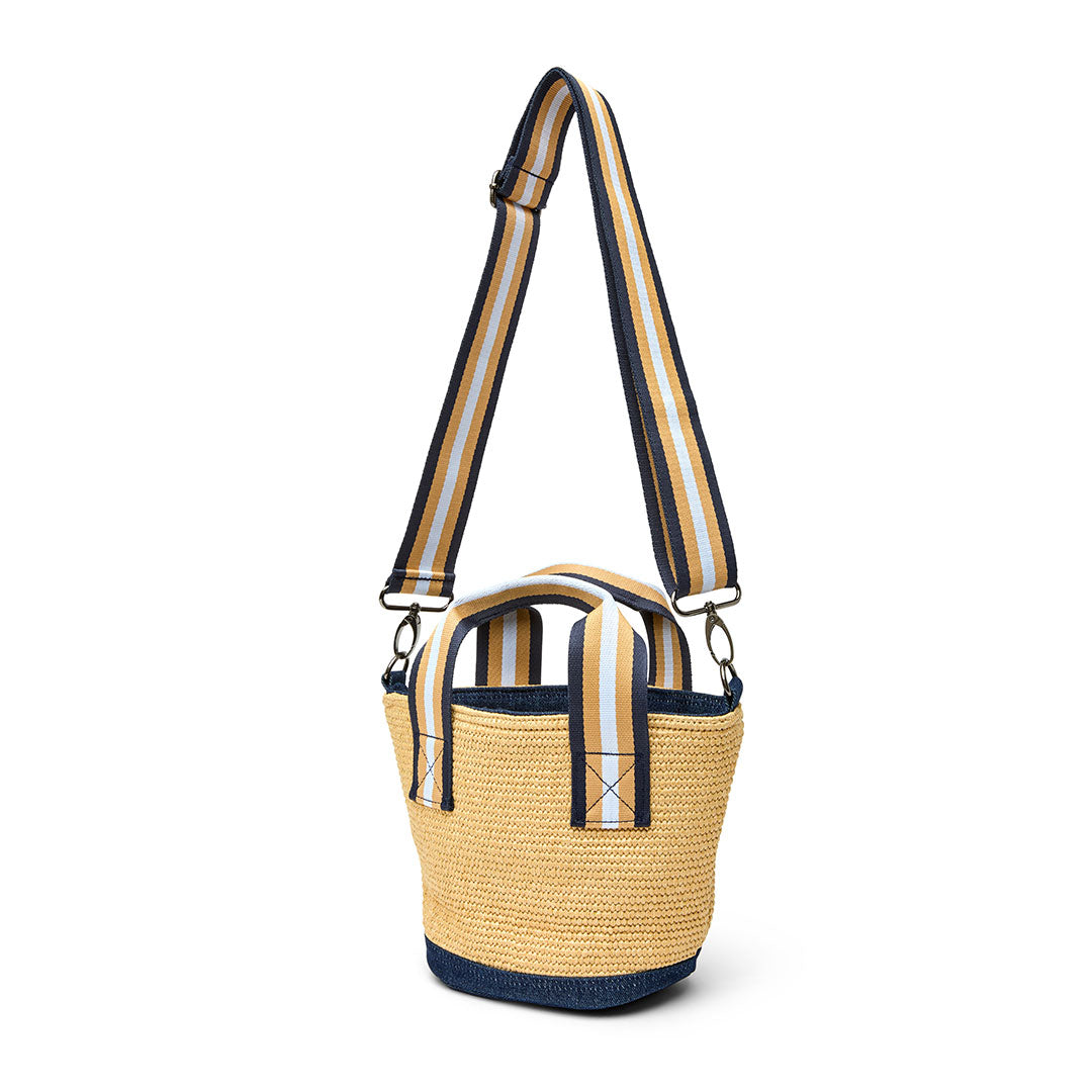 Dune Raffia and Navy Denim