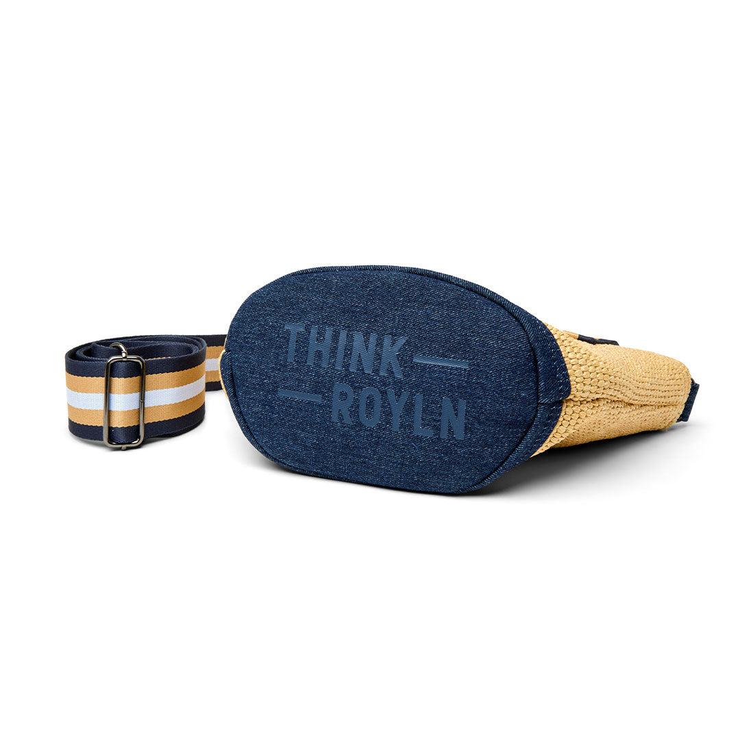 Dune Raffia and Navy Denim