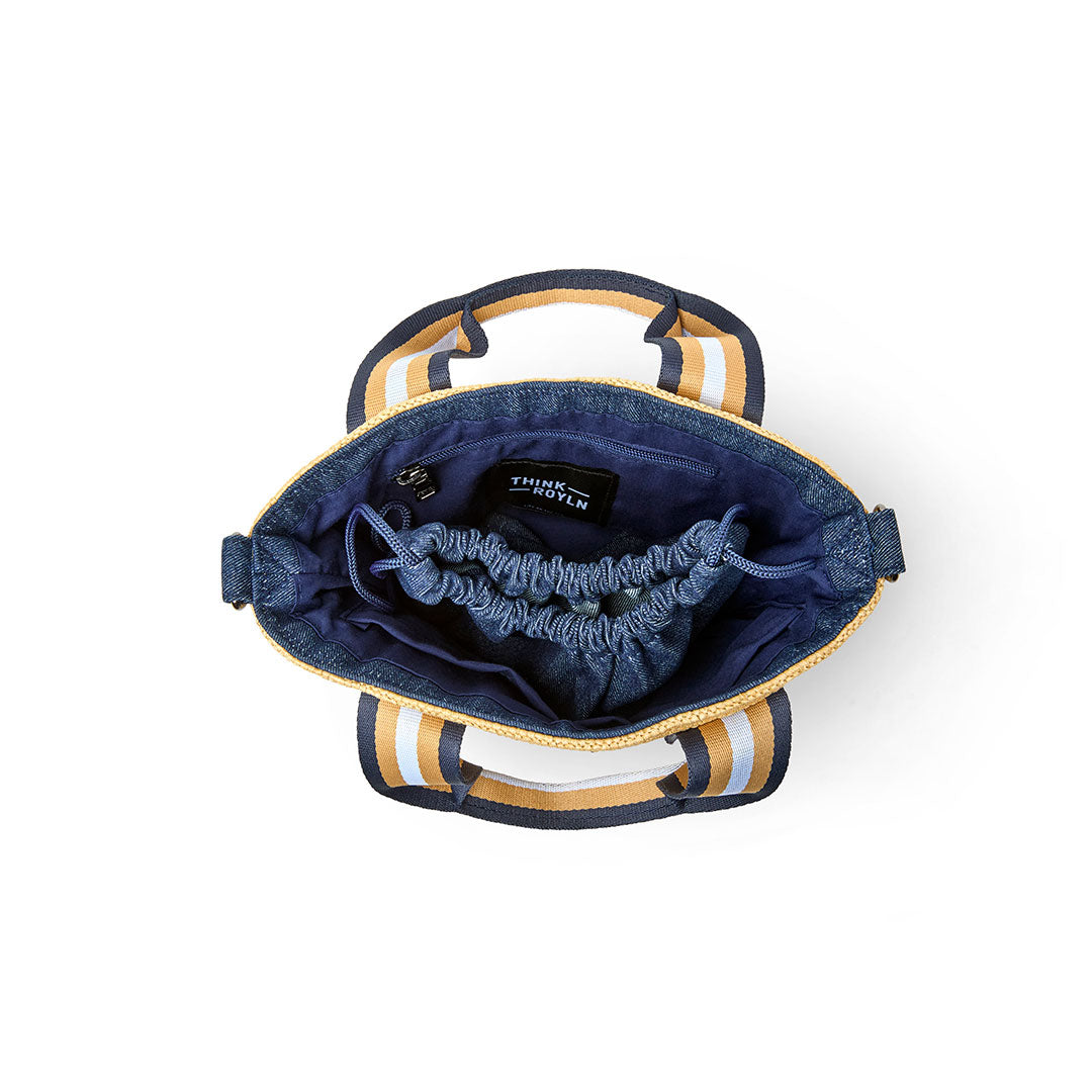 Dune Raffia and Navy Denim