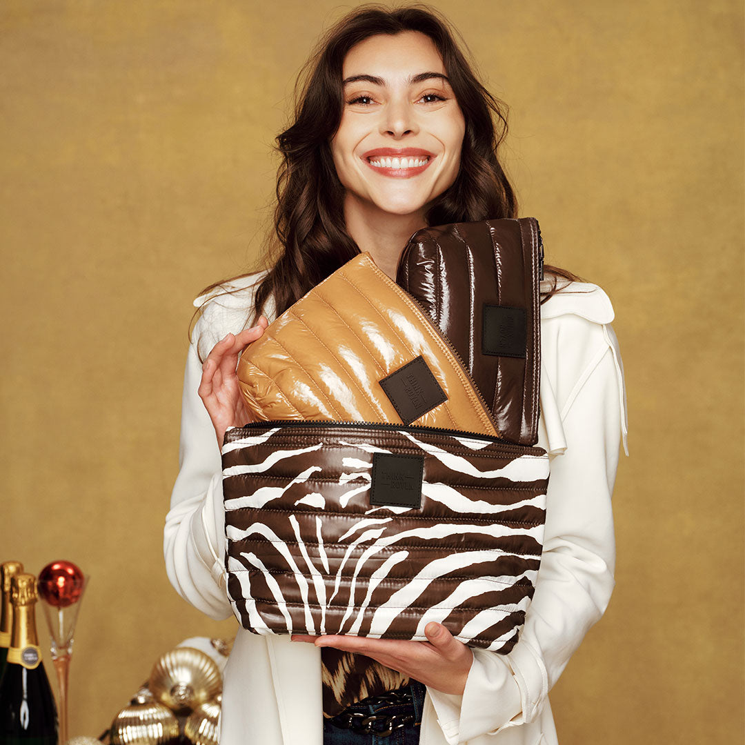 Chocolate Zebra Glossy Nude and Glossy Chocolate