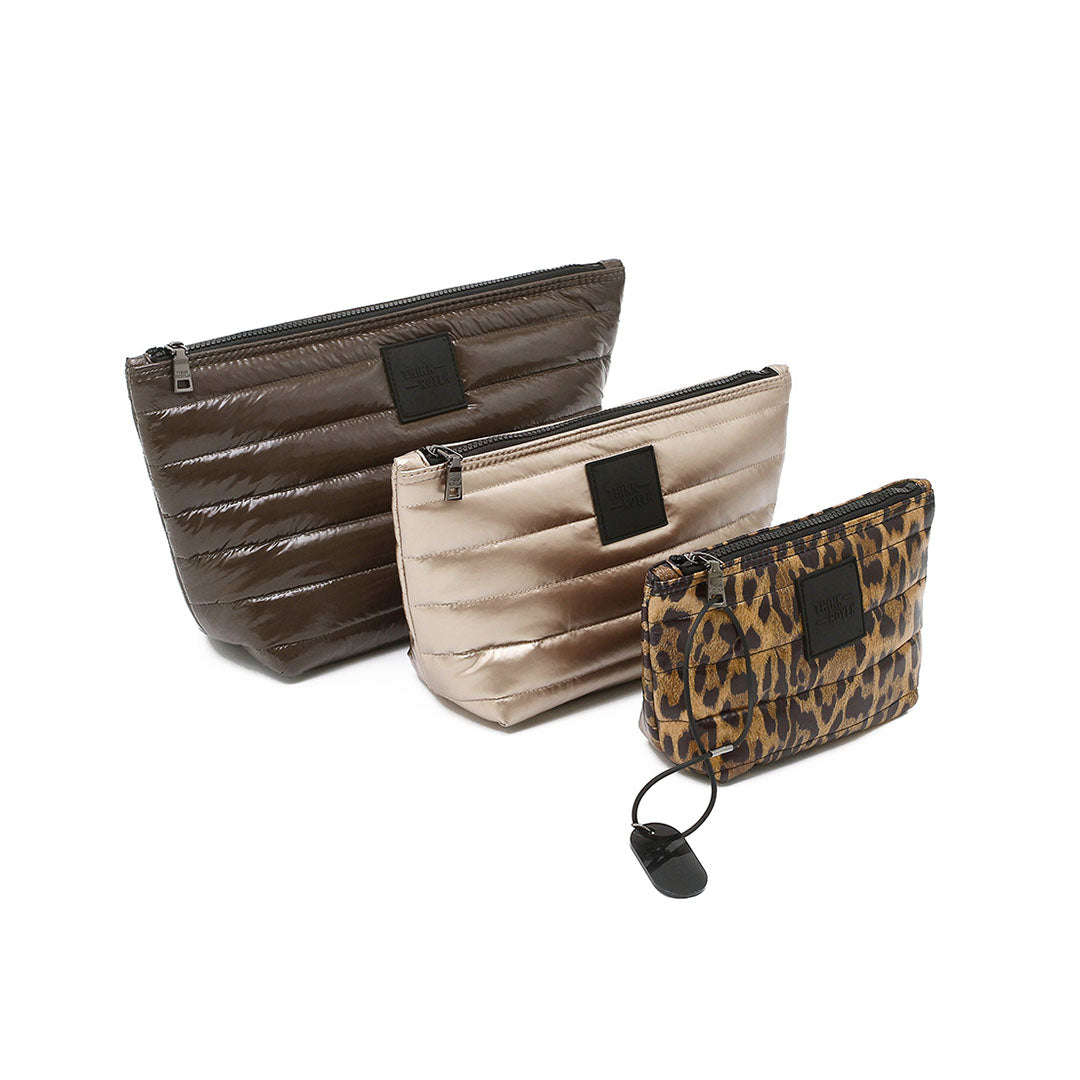Glossy Chocolate Pearl cashmere and Leopard