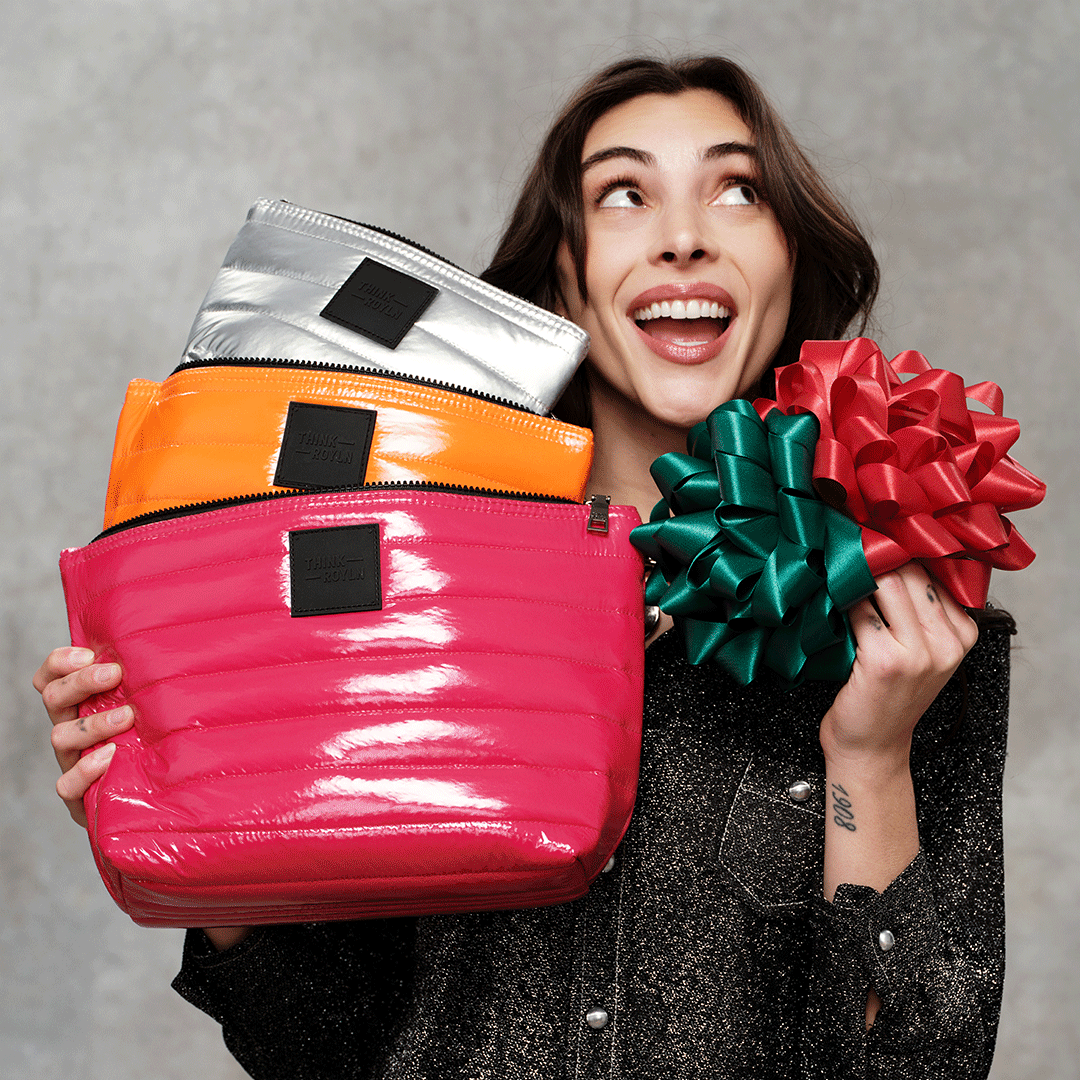 Glossy Fuchsia Glossy Orange & Pearl Silver