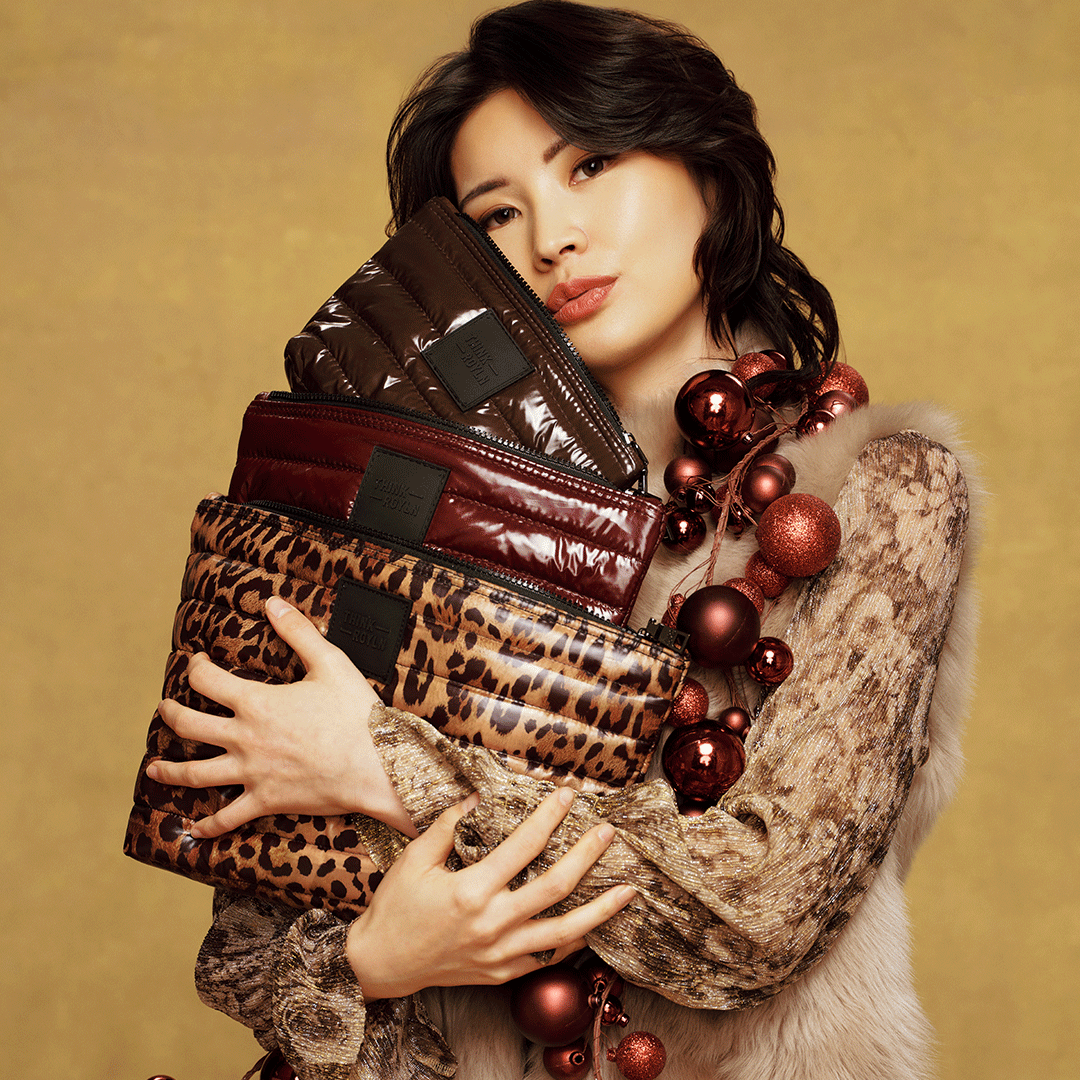 Pearl Leopard Glossy Deep Burgundy & Glossy Chocolate