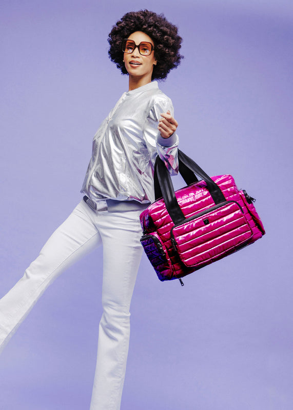 Pink Voyager Designer Travel Bag by Think Royln