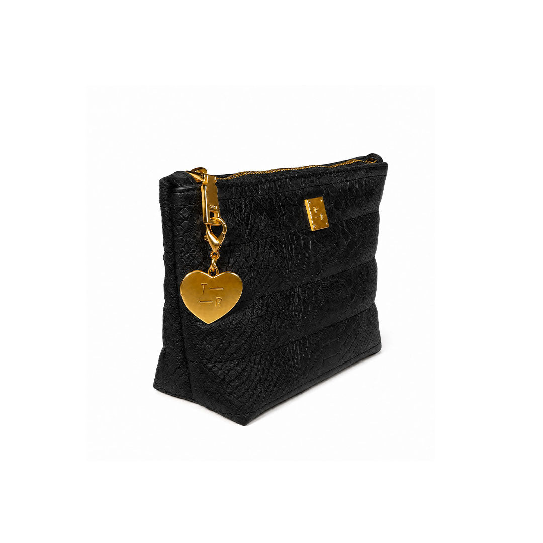 Black Python Leather