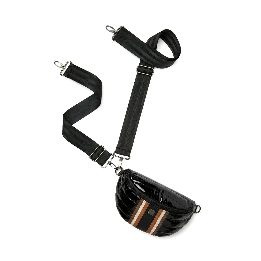 Black Patent and Colorblock Luxe Stripe