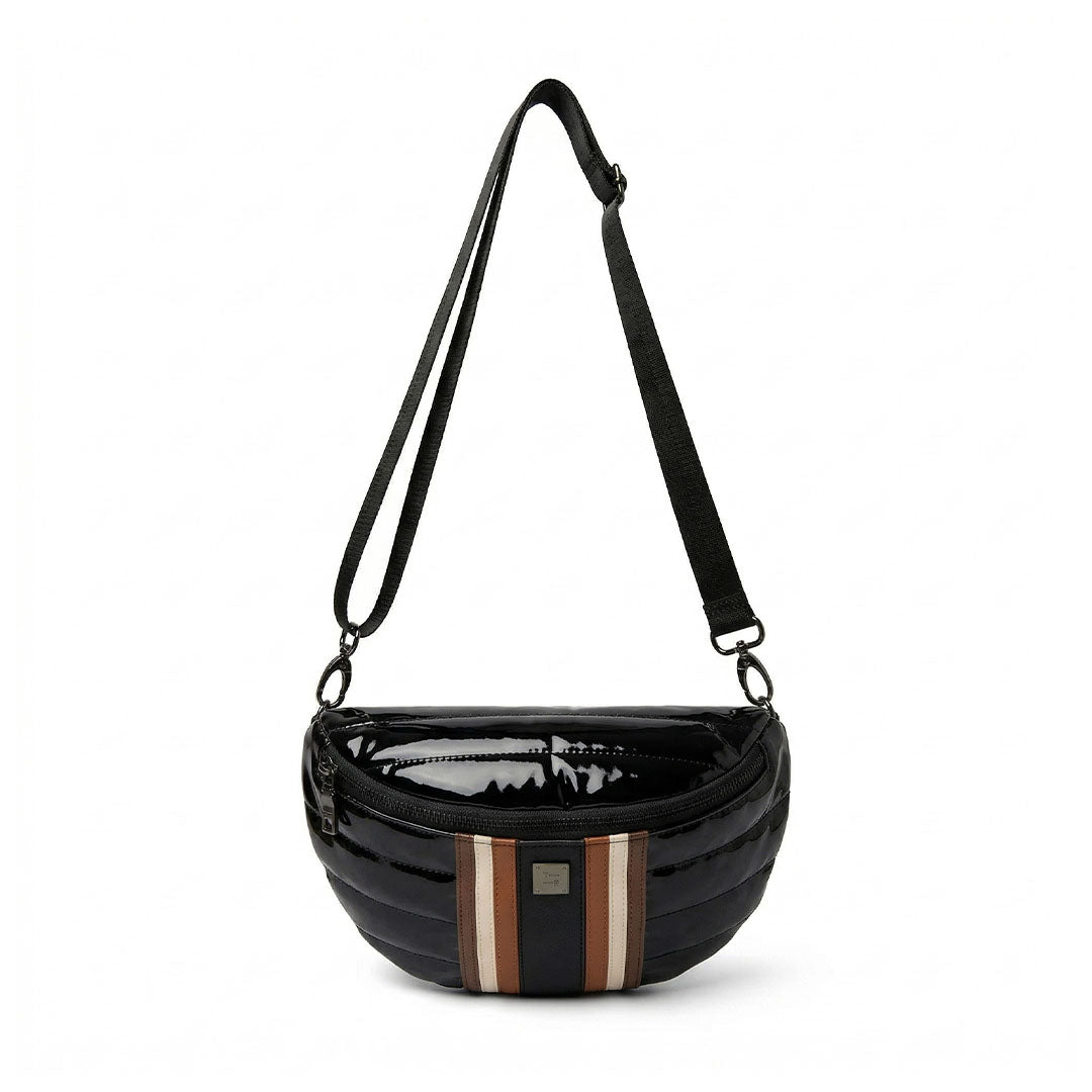 Black Patent and Colorblock Luxe Stripe