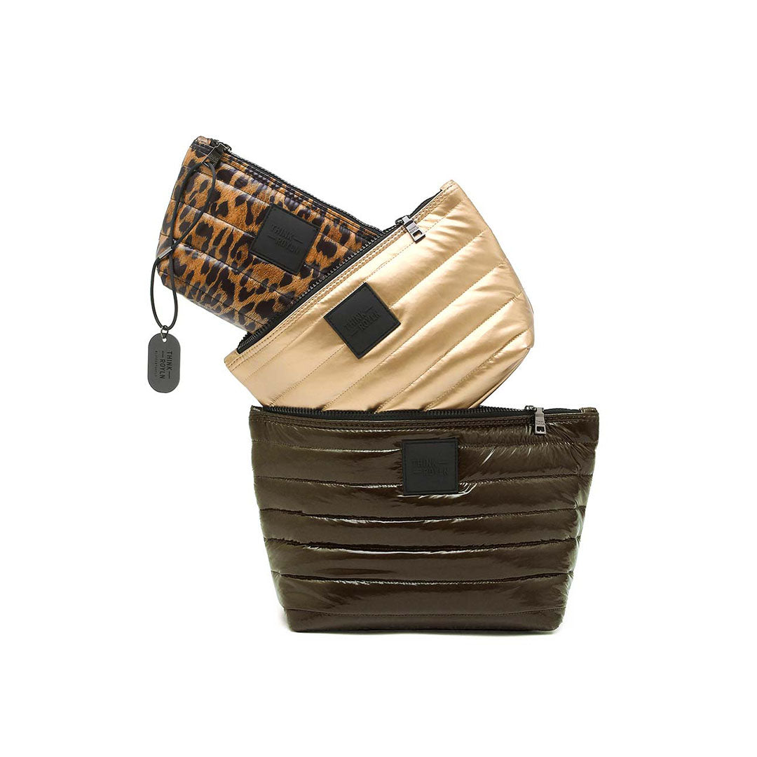 Glossy Chocolate Pearl cashmere and Leopard