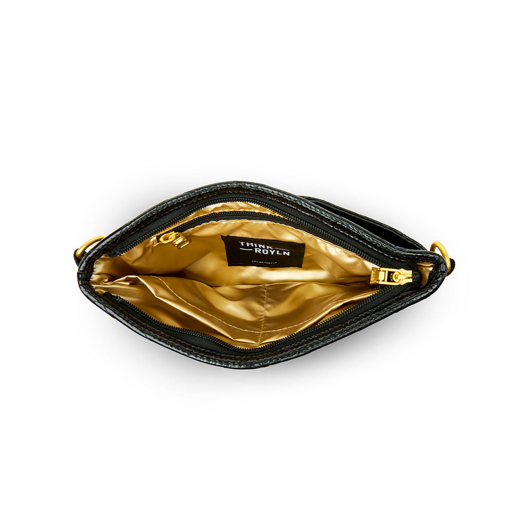 Black Patent with Moto Quilting