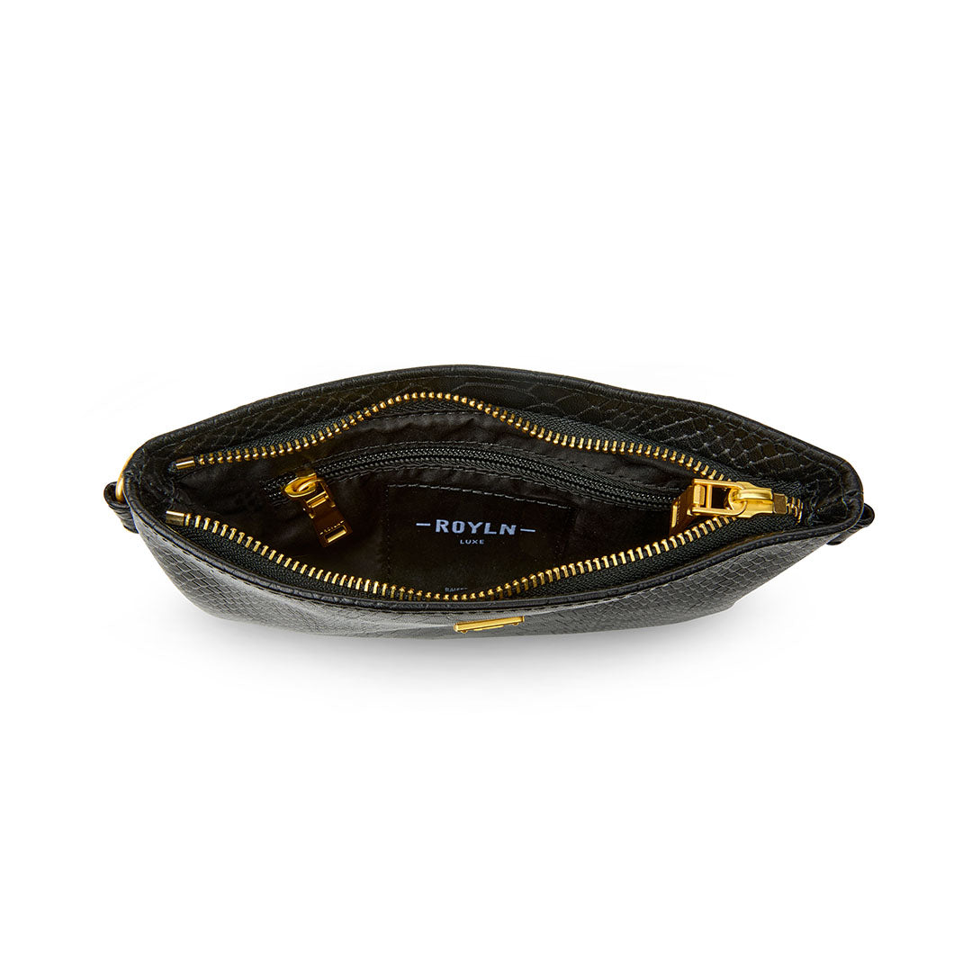 Black Python Leather