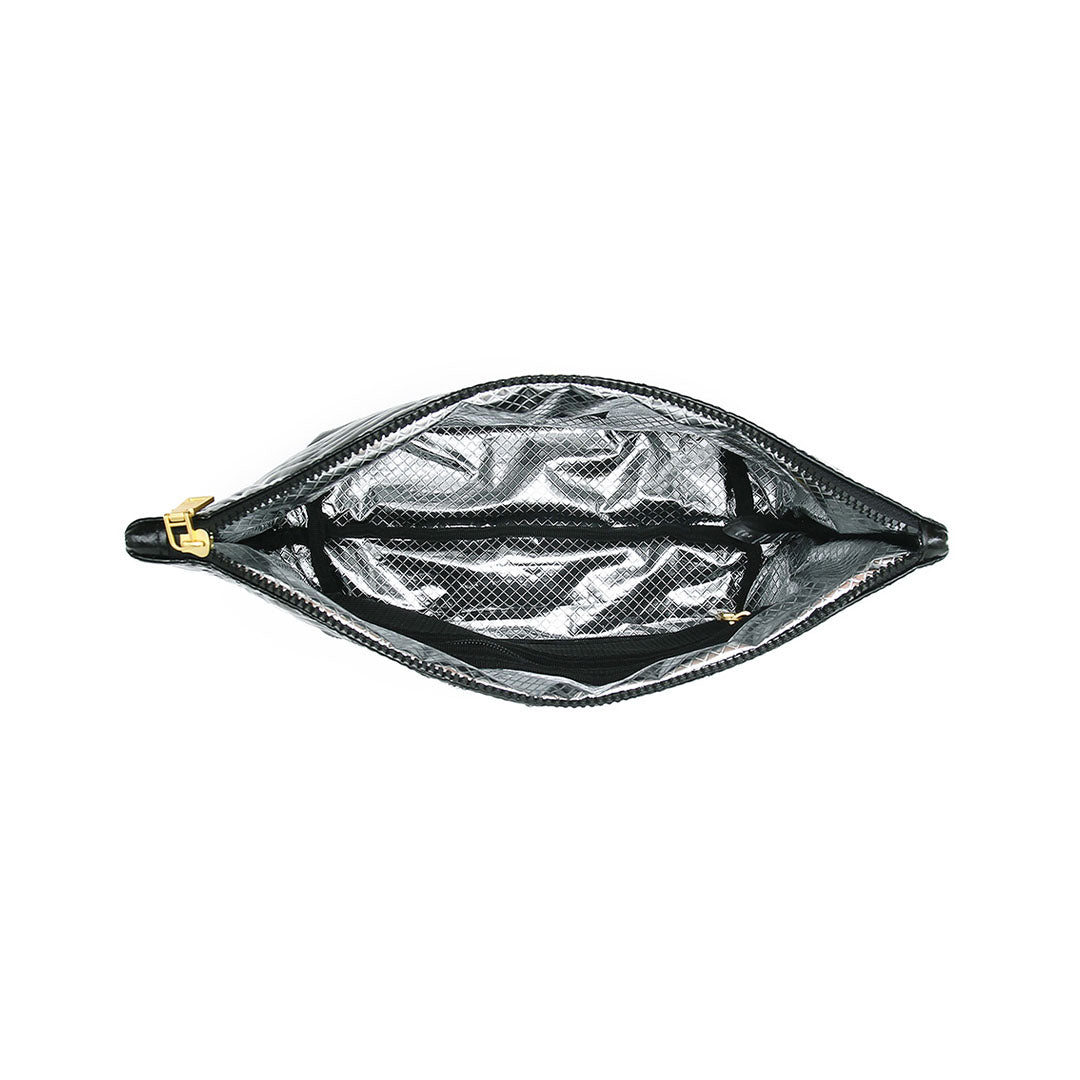 Black Patent Moto Pearl Cashmere Moto and Pearl Silver Moto