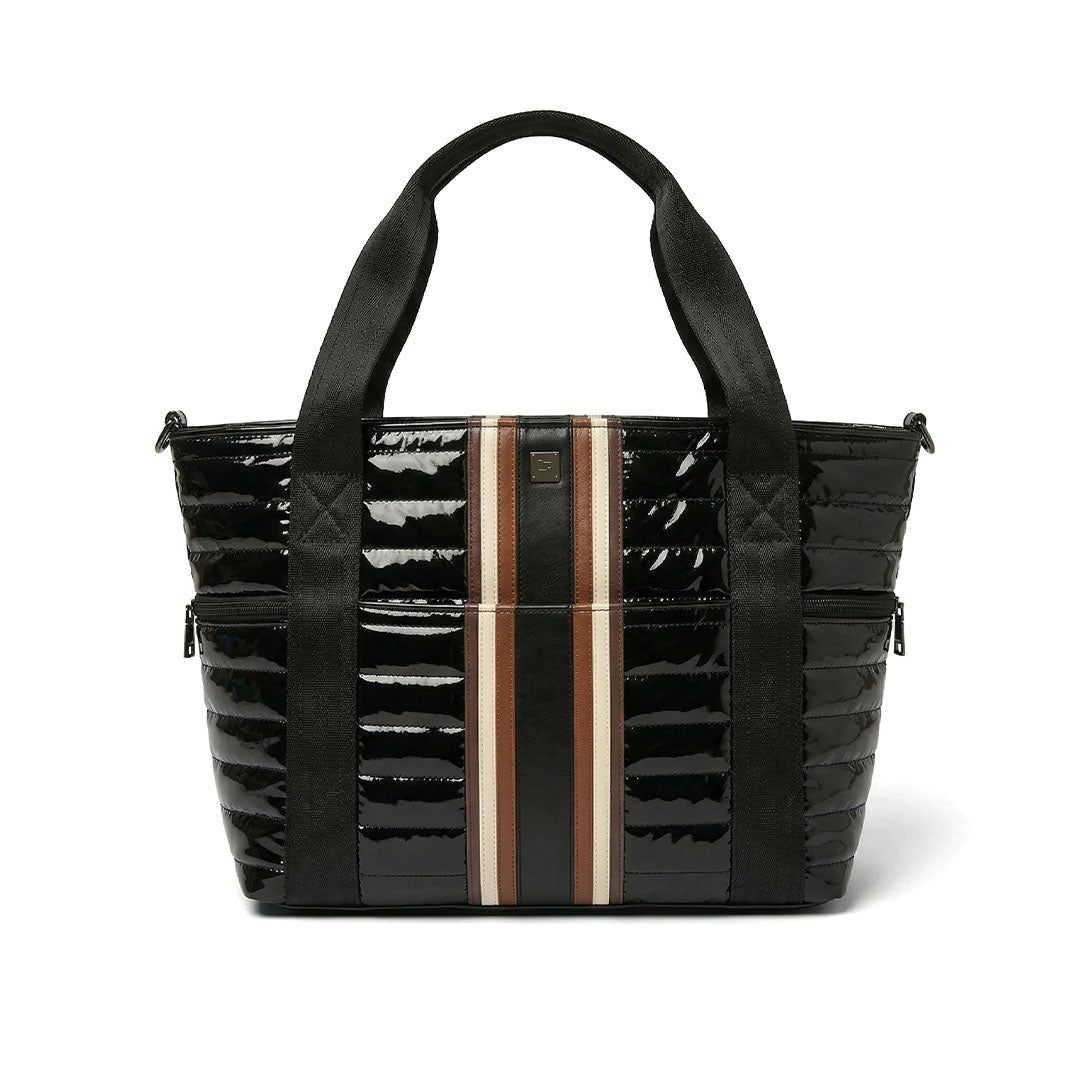 Black Patent and Colorblock Luxe Stripe