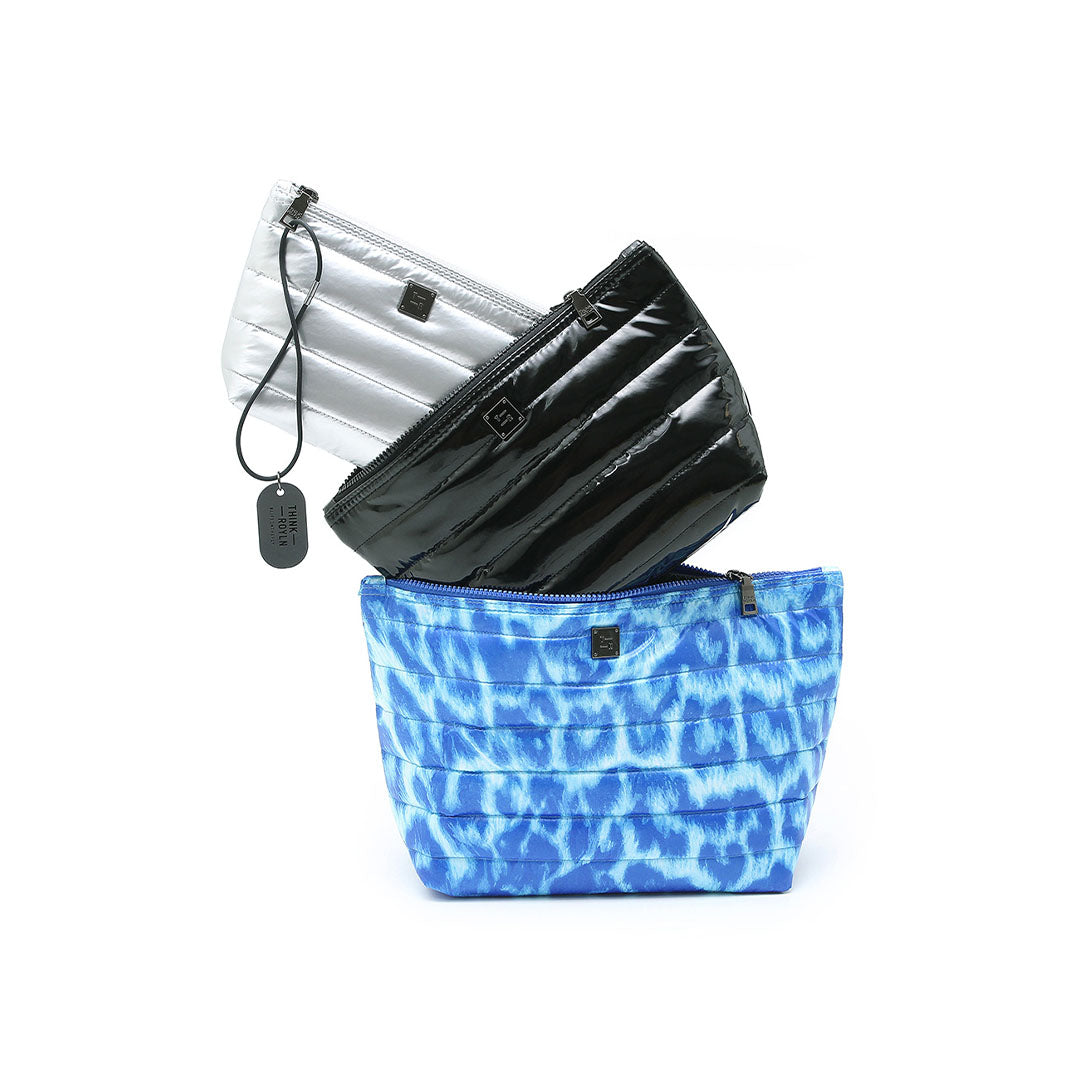 Blue Leopard Black Patent and Pearl Silver