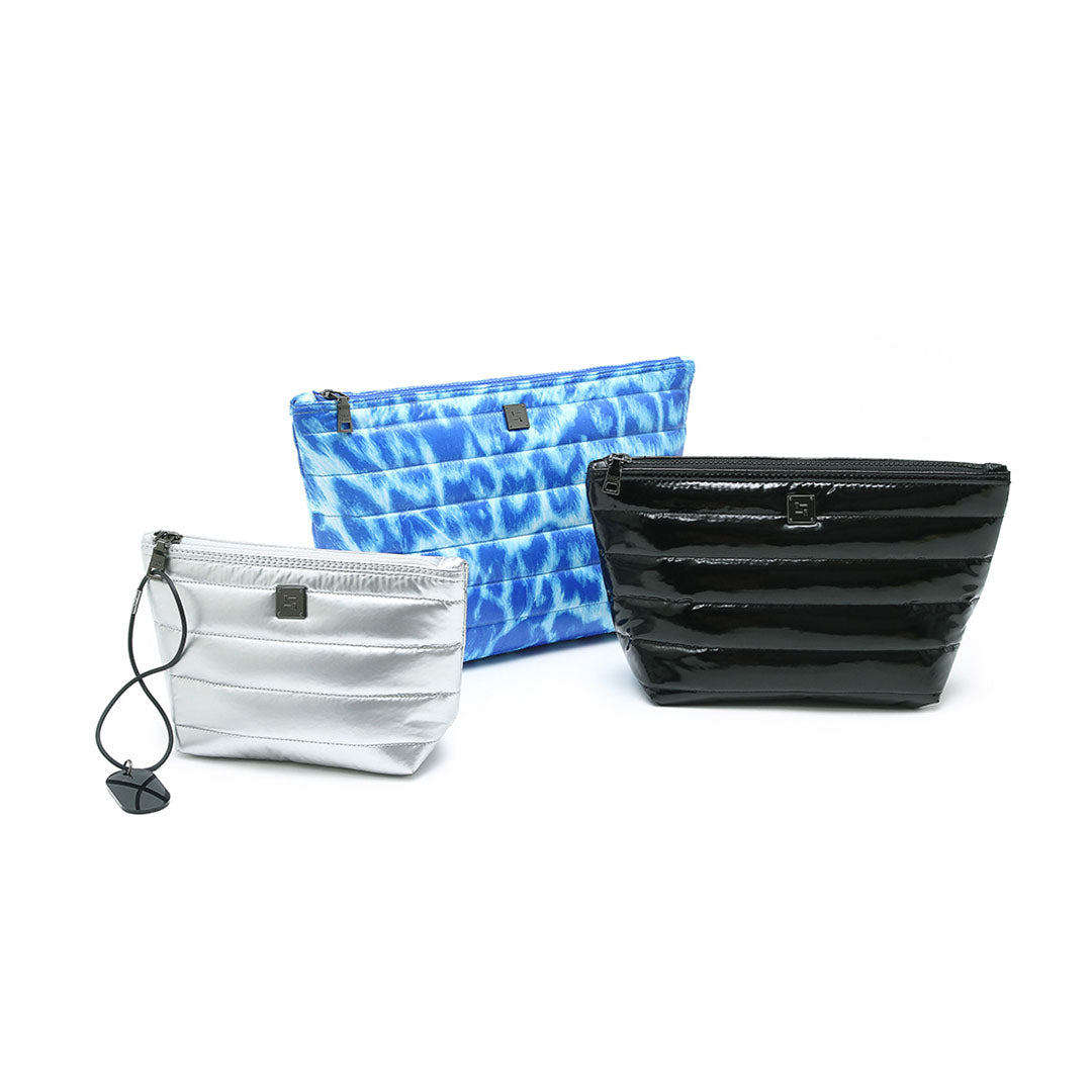 Blue Leopard Black Patent and Pearl Silver