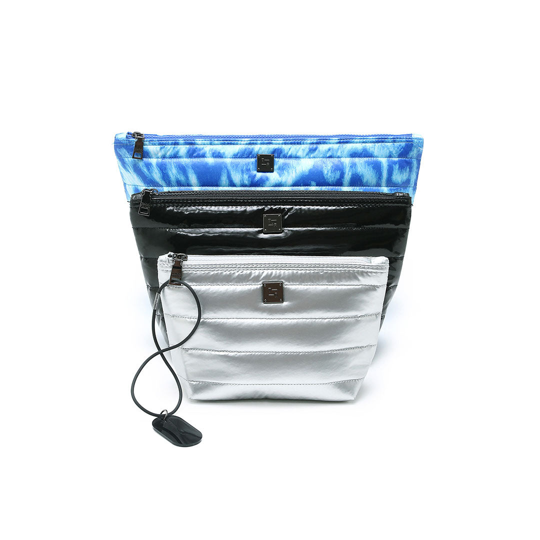Blue Leopard Black Patent and Pearl Silver