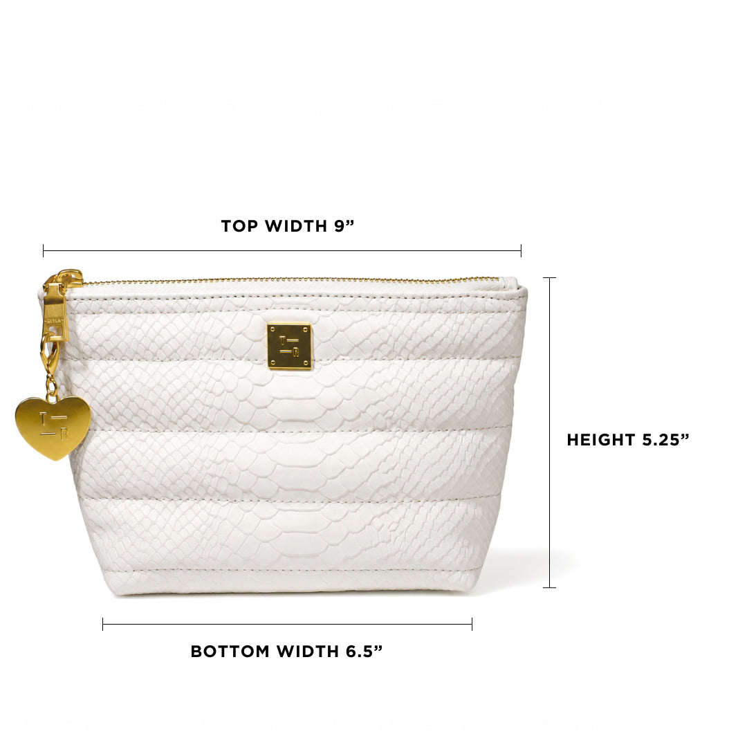 Cream Python Leather