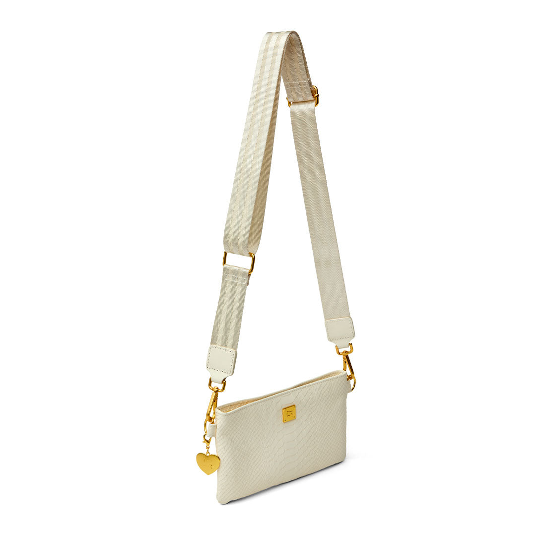 Cream Python Leather