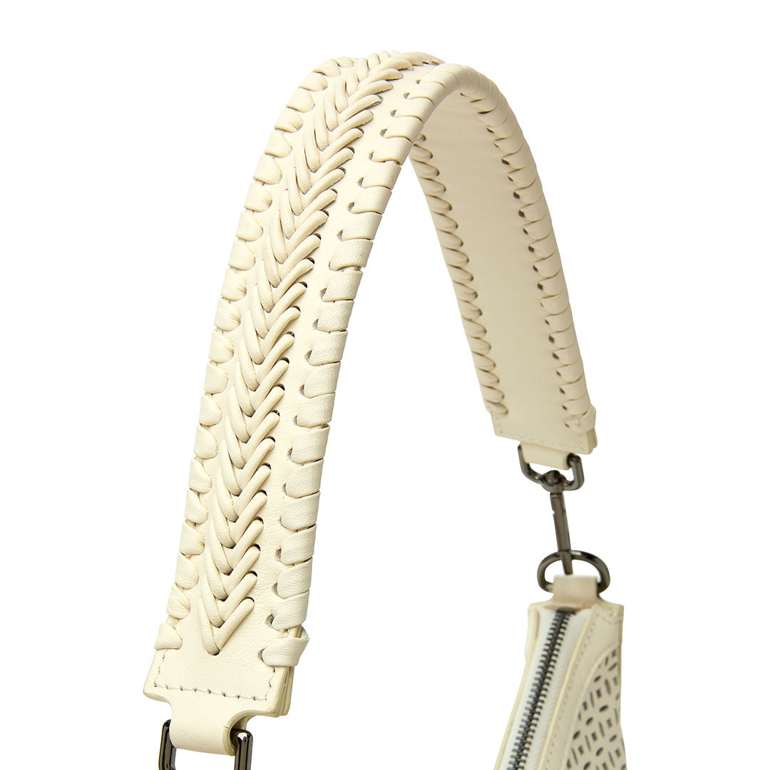 Posh Cream Perforated Leather