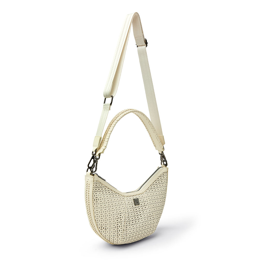 Posh Cream Perforated Leather