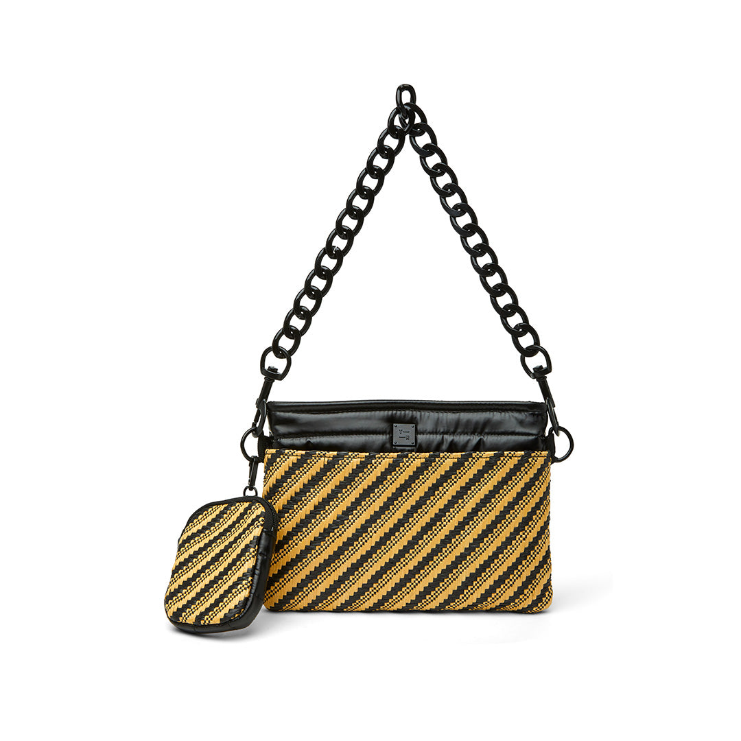 Dune Raffia Stripe & Pearl Black