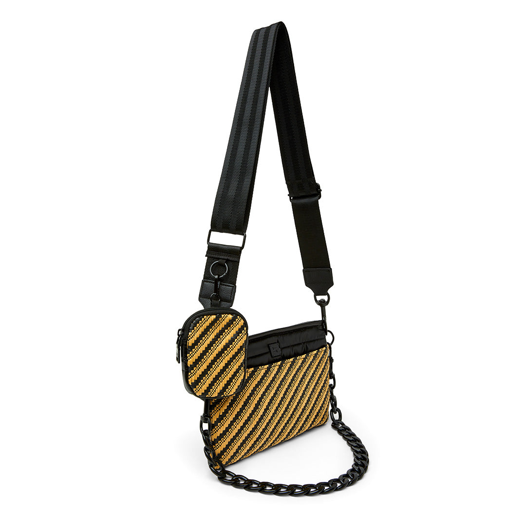 Dune Raffia Stripe & Pearl Black