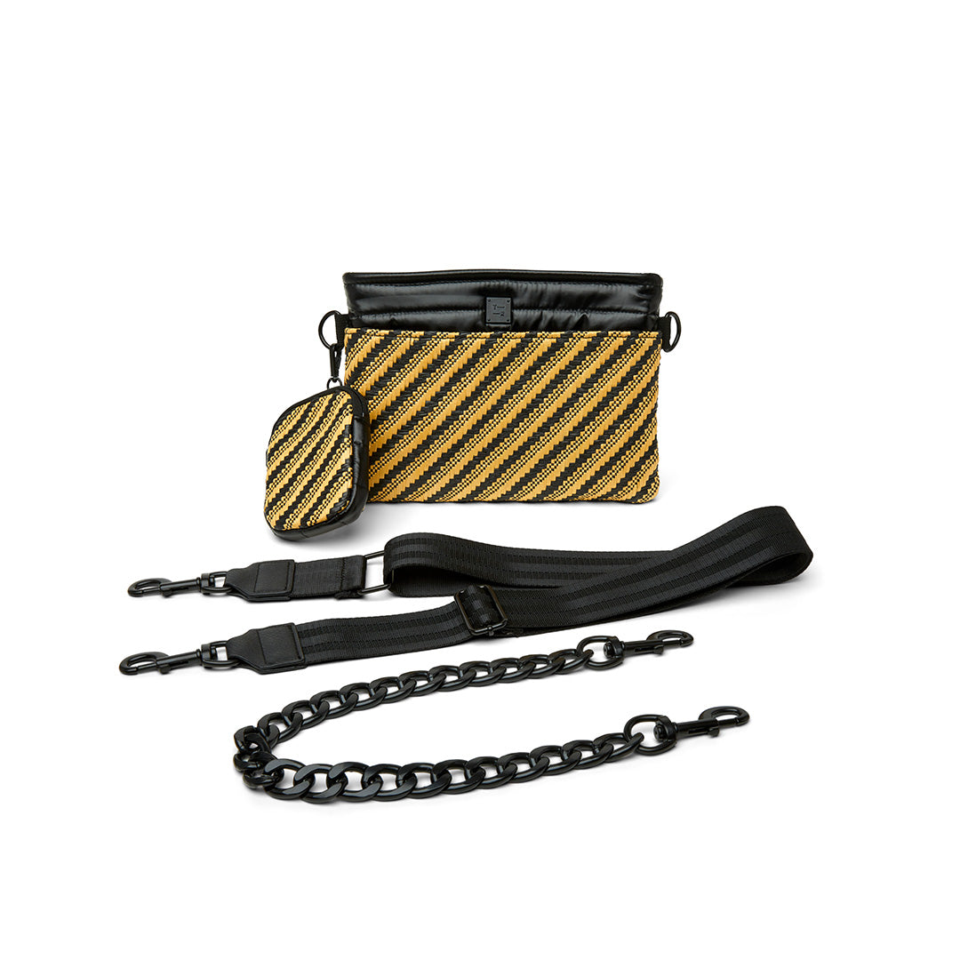 Dune Raffia Stripe & Pearl Black