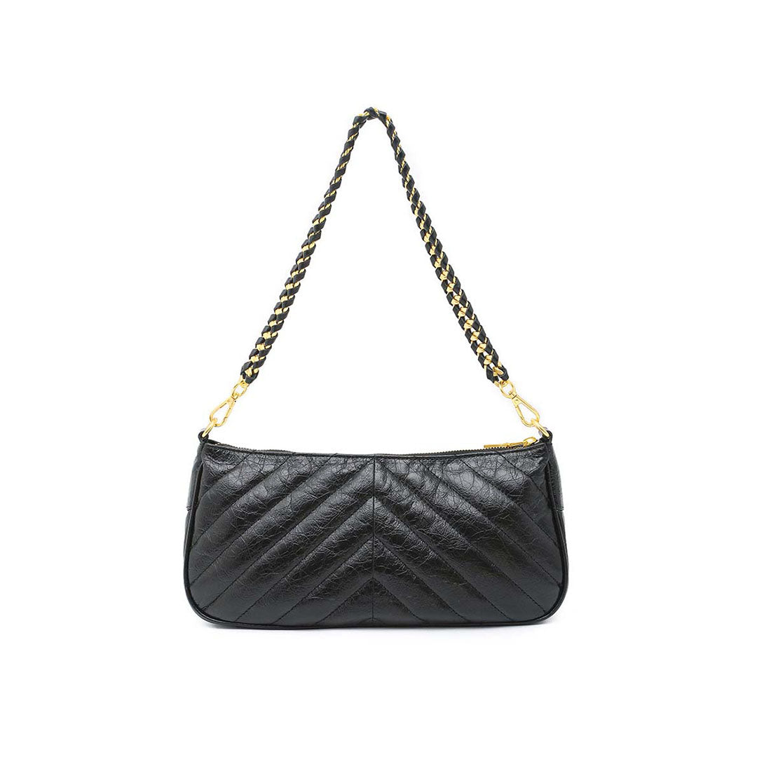 Black Crinkle Leather