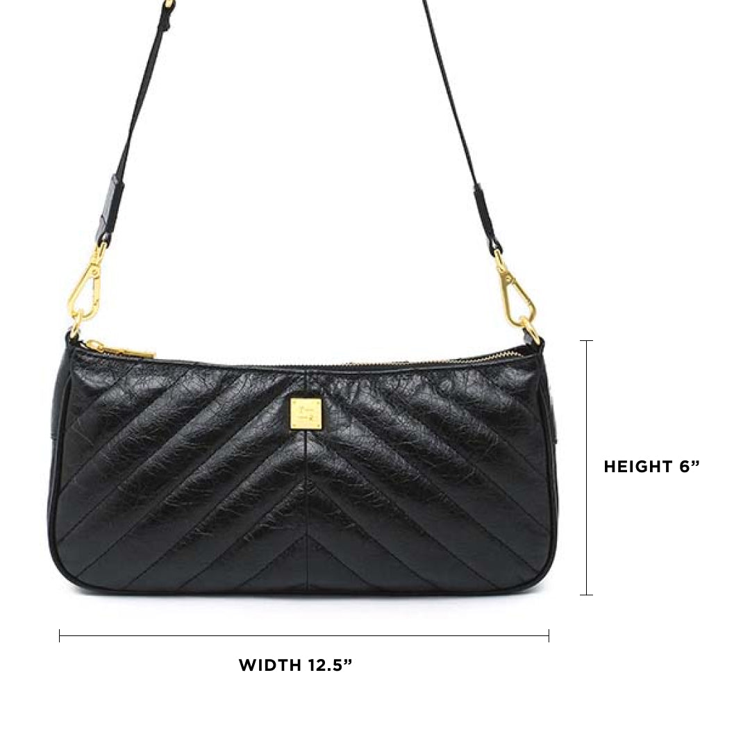 Black Crinkle Leather