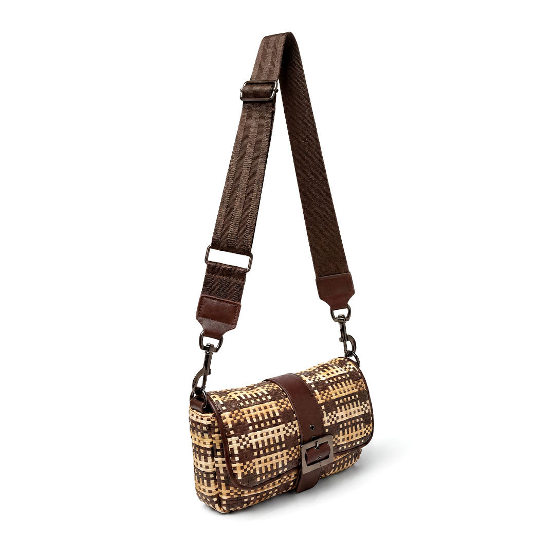 Dune Plaid Raffia with Espresso Luxe